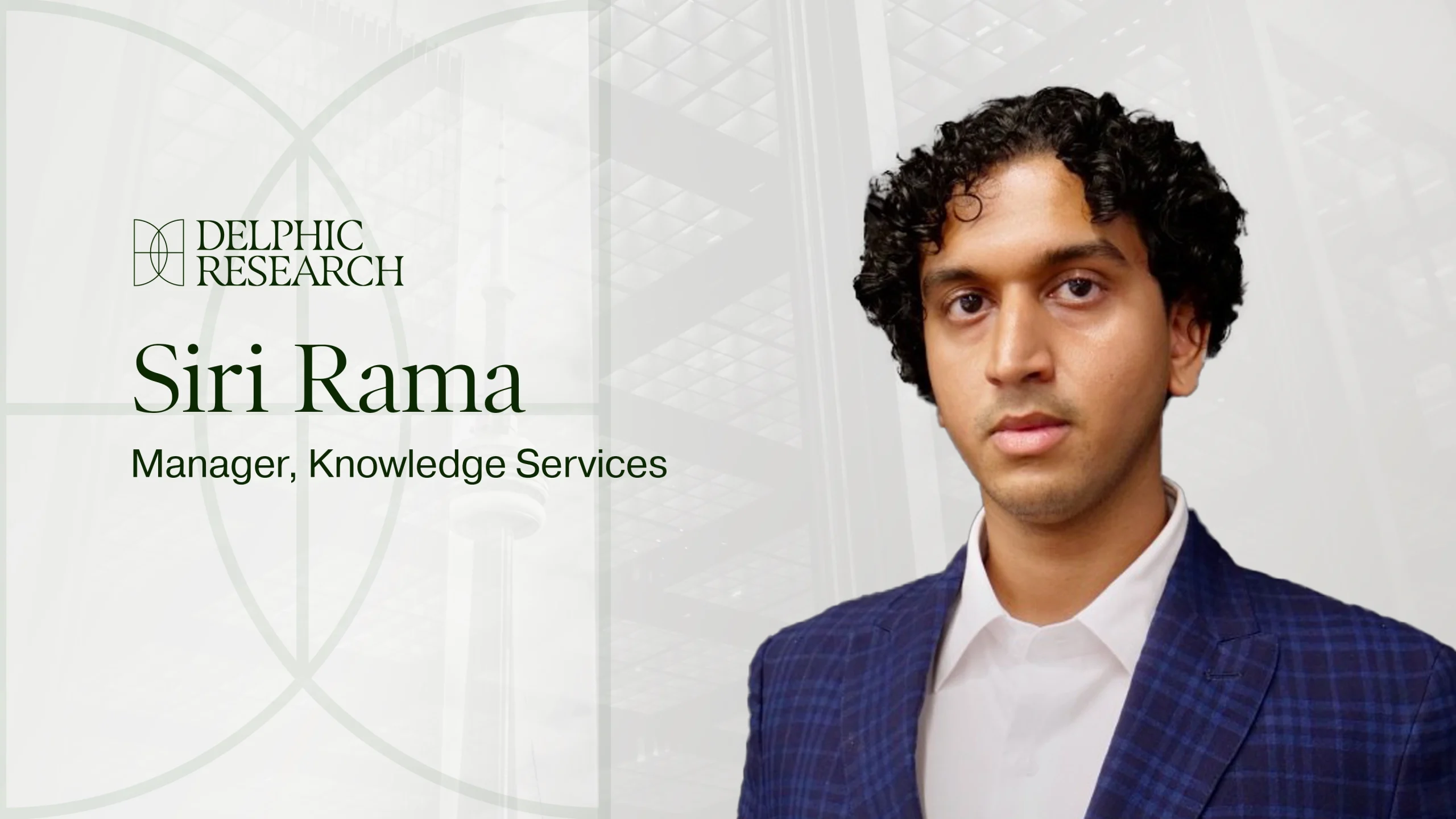 Delphic Research Welcomes Siri Rama as Manager, Knowledge Services.